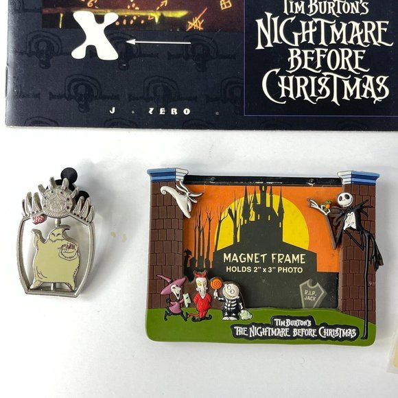 Nightmare Before Christmas Vtg Movie Promo Disney Lot Pins Button Frame Booklet - Picture 6 of 16